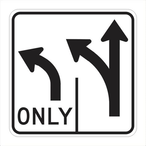 R61-1 (CA) DOUBLE LANE CONTROL LEFT TURN ONLY (SYMBOL) SIGN – Main ...