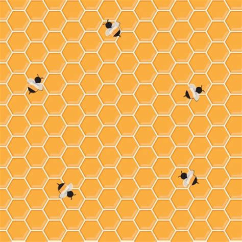 Honey Bee Pattern Vector Hd Images, Honey Bee Background, Honey, Orange ...