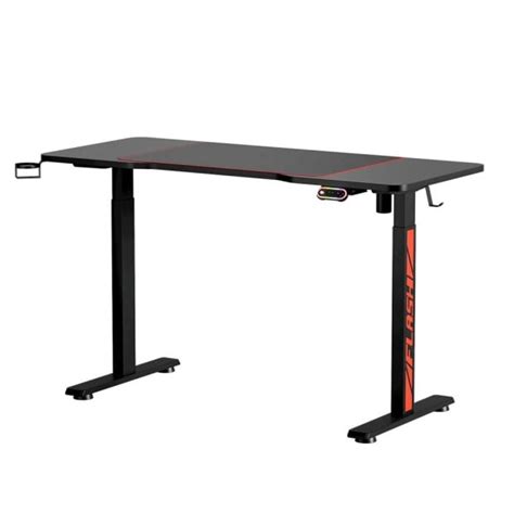 Electric Standing Desk Gaming Sit Stand Table Rgb Light Home Office