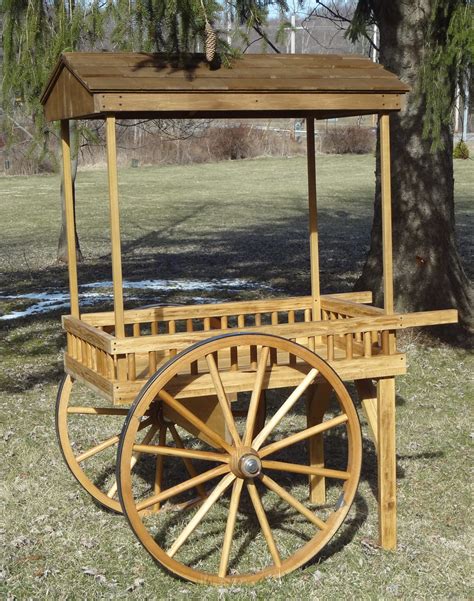 Vending Cart, Large, Rustic. - Custom Wagon Wheels