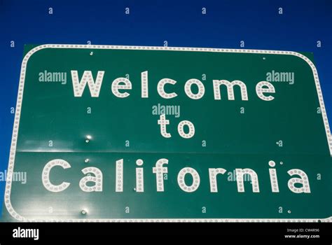 Welcome to California Sign Stock Photo - Alamy