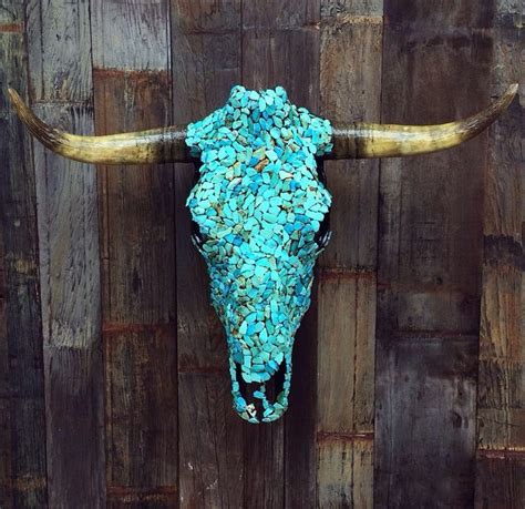 I'm obsessed with turquoise right now | Cow skull art, Cow skull decor ...