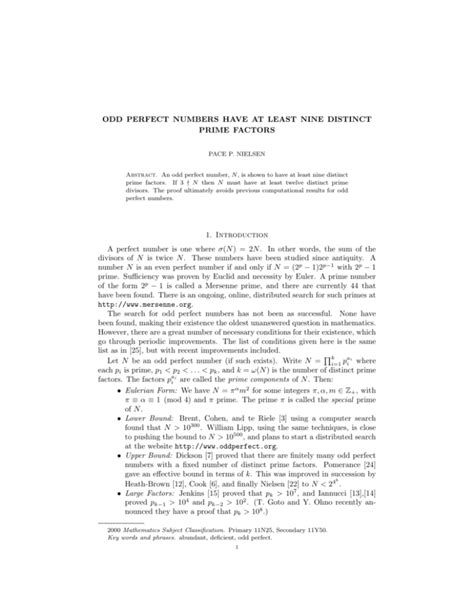 Odd perfect numbers have at least nine distinct prime factors