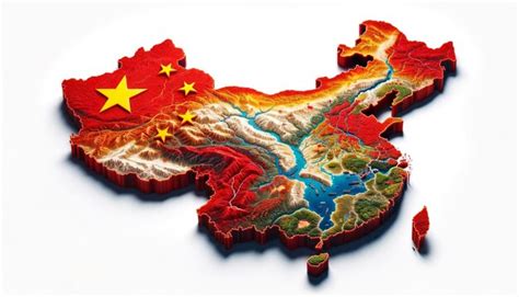 Premium Photo | China Map and Flag