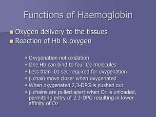 Structure and function of hemoglobin | PPT