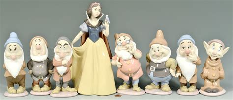 Lot 657: Lladro Disney Snow White and Seven Dwarfs | Case Auctions