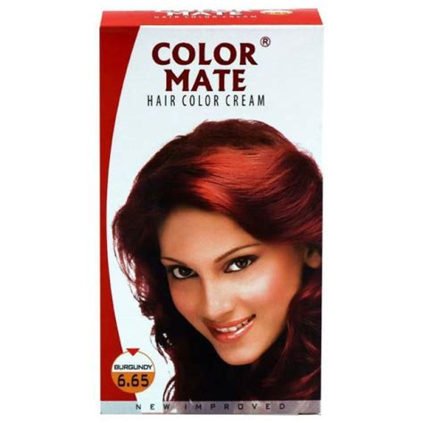 Color Mate Hair Color Cream, Burgundy 30ml