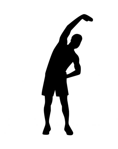 Silhouette,stretching, Man Free Stock Photo - Public Domain Pictures