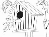 Birdhouse coloring page  ColouringPages sketch template
