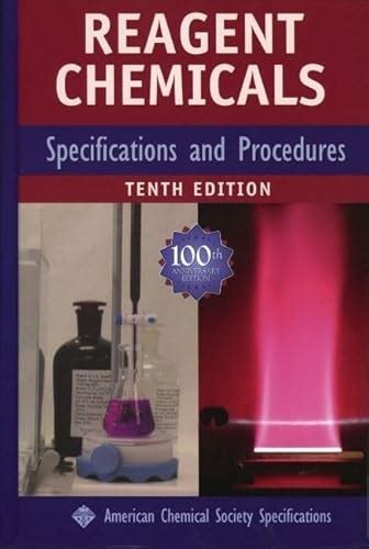 Reagent Chemicals Specifications and Procedures 10/e (Hardback) by ACS ...