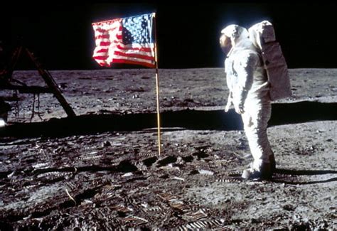 USA Flag And Buzz Aldrin Pose On The Moon Pictures, Photos, and Images ...