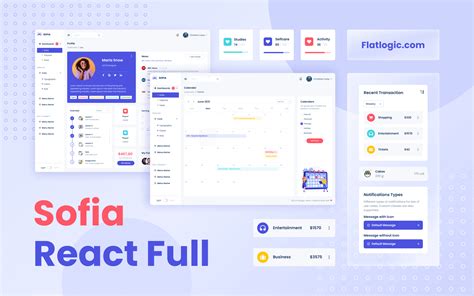 Sofia React Full - Premium React Template and Theme with Hundreeds of Components Live Preview