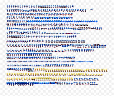 A Transparent Sonic Mania Sprite Sheet - Sonic Mania Sonic Sprite Sheet ...