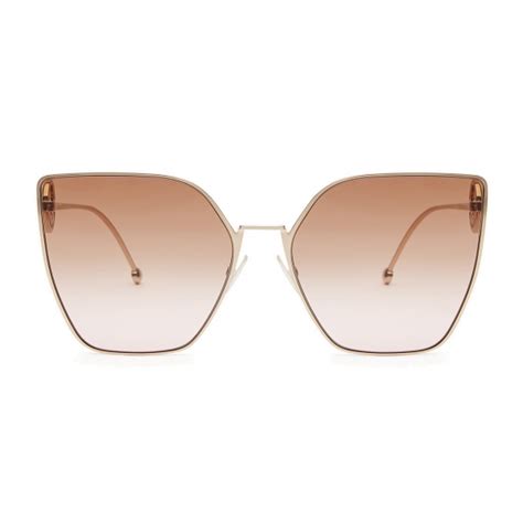 Fendi - F is Fendi - Cat Eye Sunglasses - Gold - Sunglasses - Fendi ...