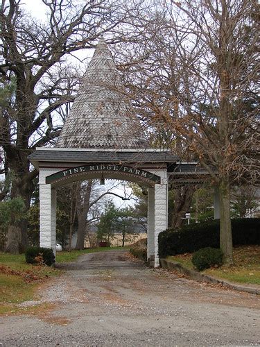 Pine Ridge Farm | This is a mighty fancy entrance to a rural… | Flickr