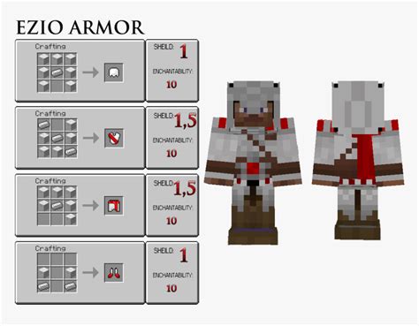 Minecraft Ezio Skin , Png Download - Assassin's Creed Banner Minecraft ...