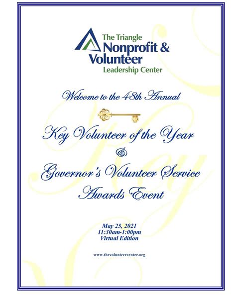 Key Volunteer of the Year & Governor's Volunteer Service Awards Event ...