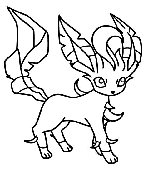 Cute Leafeon Pokemon Coloring Page | The Best Porn Website