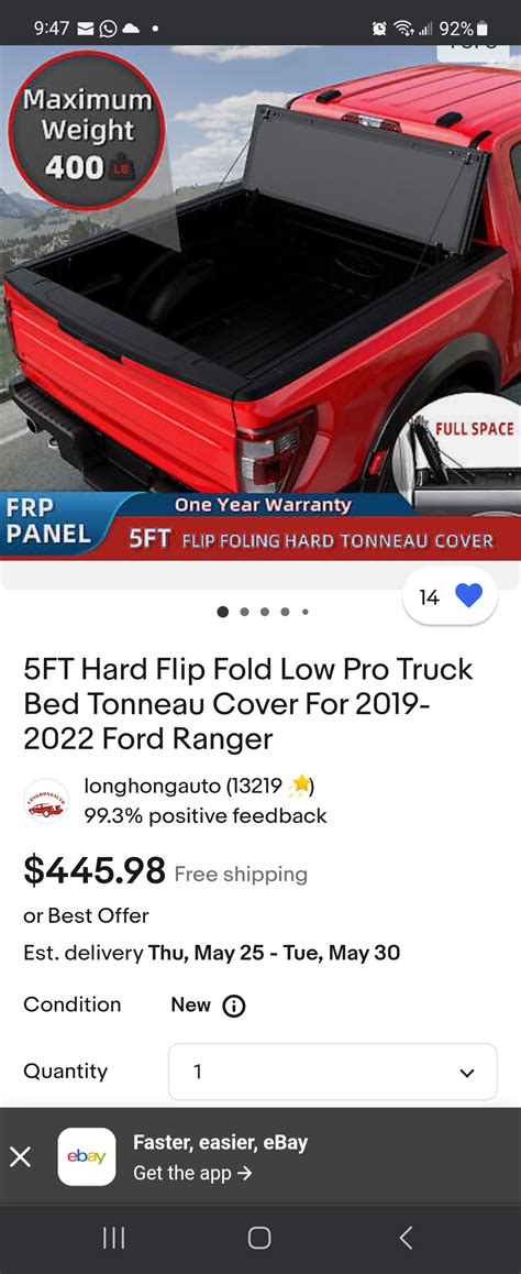 Ebay tonneau cover | 2019+ Ford Ranger and Raptor Forum (5th Generation) - Ranger5G.com