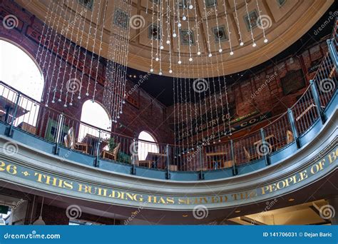 Boston, USA- March 01, 2019: Quincy Market, Shopping Center with Many ...