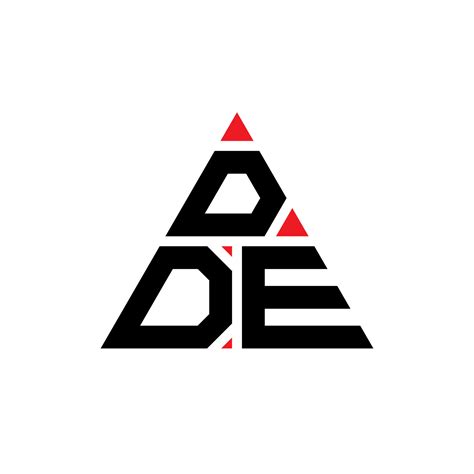 DDE triangle letter logo design with triangle shape. DDE triangle logo ...