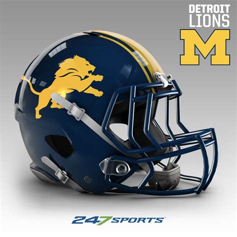 Detroit Lions/Michigan Concept Helmet Is Perfection...for The Right ...