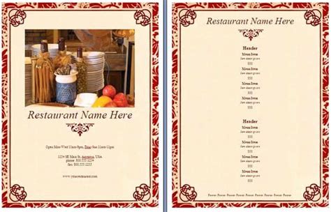 Free Powerpoint Restaurant Menu Template | Restaurant menu template ...