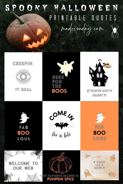 Free Printable Halloween Quotes, Signs & Sayings | Made In A Day