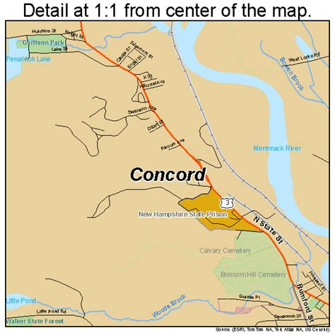 Concord New Hampshire Street Map 3314200