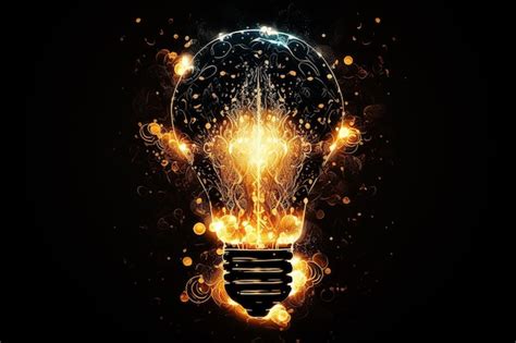 Premium AI Image | A light bulb with a flame effect on it