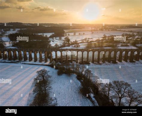 Balcombe viaduct at sunrise in winter, West Sussex, UK. February Stock ...