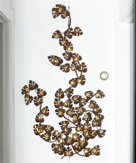 Iron Leaf Wall Sculpture For Sale at 1stDibs