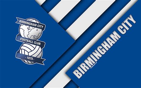 Birmingham City FC, logo, blue abstraction, material design, English ...