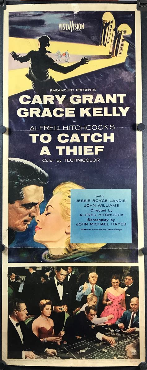 TO CATCH A THIEF, Original Alfred Hitchcock Insert Movie Poster - Original Vintage Movie Posters