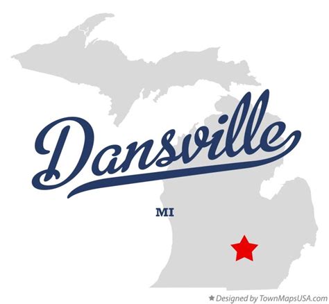 Map of Dansville, MI, Michigan