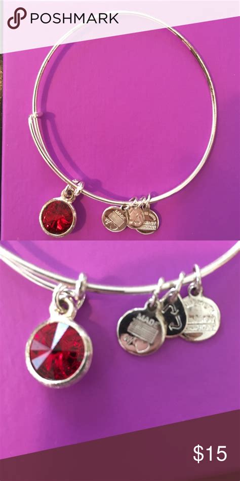 Alex and Ani July Birthstone Bracelet w Ruby Charm | Birthstone ...