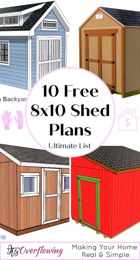 8x10 Shed Plans with Materials List