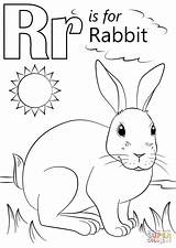 Letter R Is For Rabbit coloring Page  Free Printable Coloring Pages sketch template