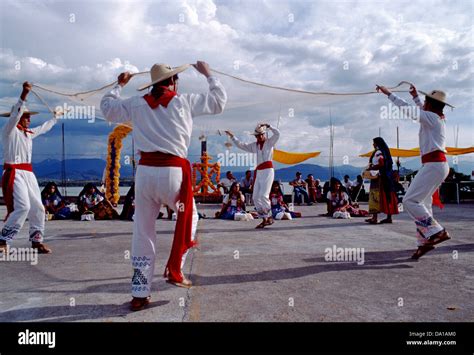 Fishermen dancing at the Festival Day of the Dead, Janitzio Lake Patzcuaro, Michoacan, Mexico ...