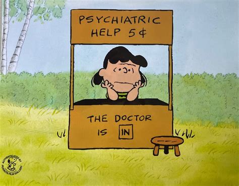 PEANUTS Sericel Animation Art Lucy Psychiatric Doctor - Forgotten ...