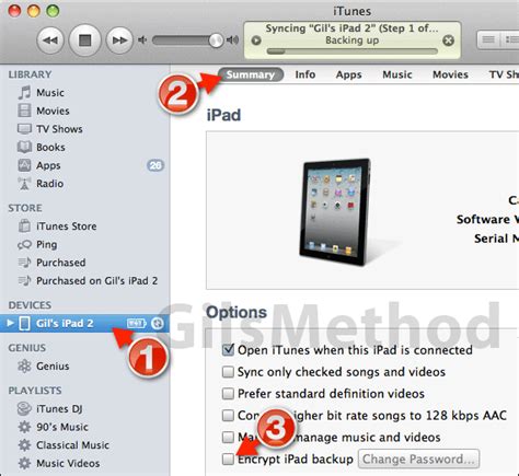 How to Encrypt the iPad's Backup Stored on Your Computer