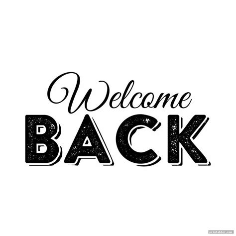 Welcome Back Signs Free Printable