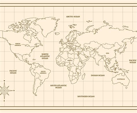 World Map Outline Vector Art & Graphics | freevector.com