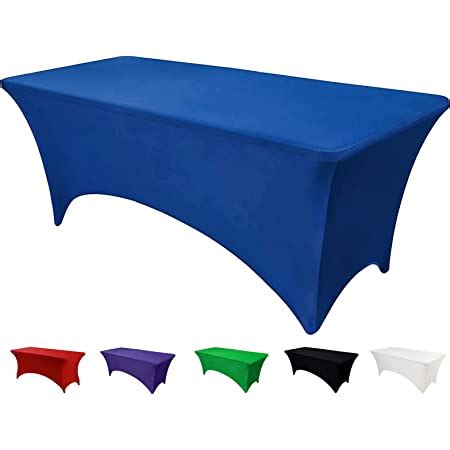 Newthinking 6ft Spandex Fitted Tablecover, Washable Rectangular Stretch Trestle Table Cloth for ...