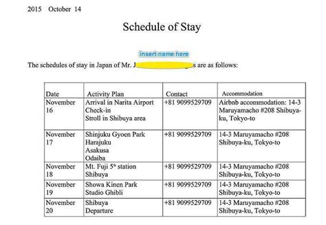 How To Make Travel Itinerary For Visa Application - Infoupdate.org