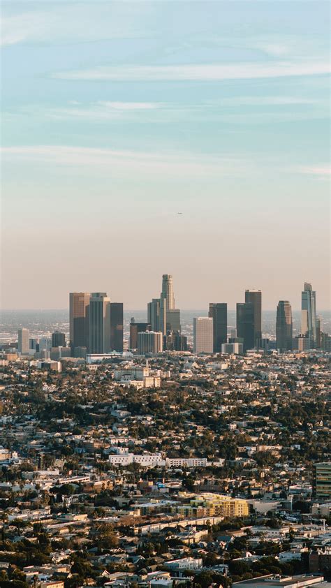 Download wallpaper 2160x3840 city, aerial view, buildings, horizon ...