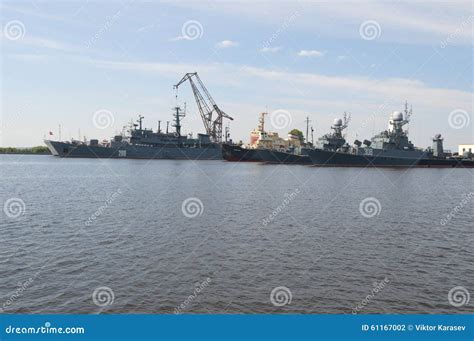 The Ships of the Baltic Fleet in Kronstadt Harbour Editorial ...