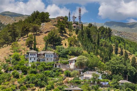 View on the Old Gjirokaster Town, Albania. Editorial Photo - Image of ...