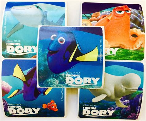 15 Disney Finding Dory Stickers Party Favors Envelope