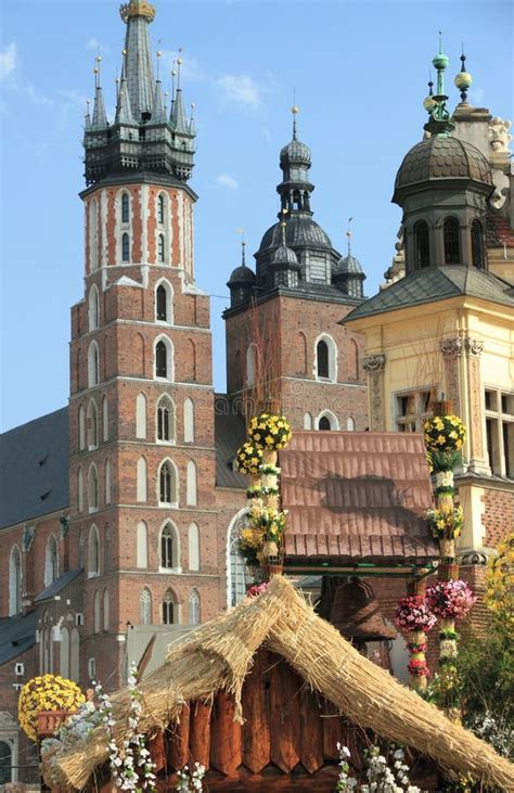 Landmark of Krakow, Poland stock image. Image of rynek - 16386165